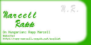 marcell rapp business card